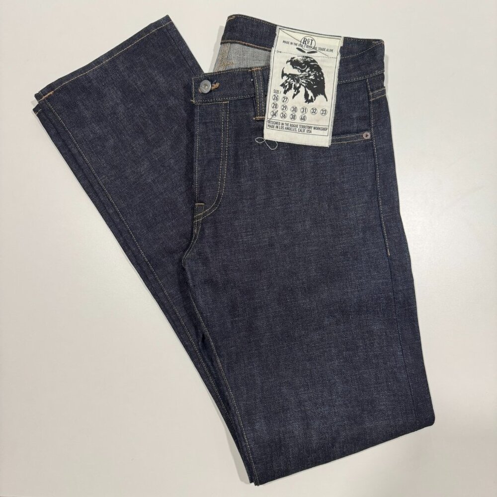 Rogue Territory Stanton Slim Straight Japanese Selvedge Denim Jeans Size 34 NWOT